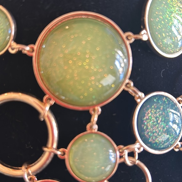 Blue Green Bubble Statement Necklace-Boutique - Picture 3 of 5